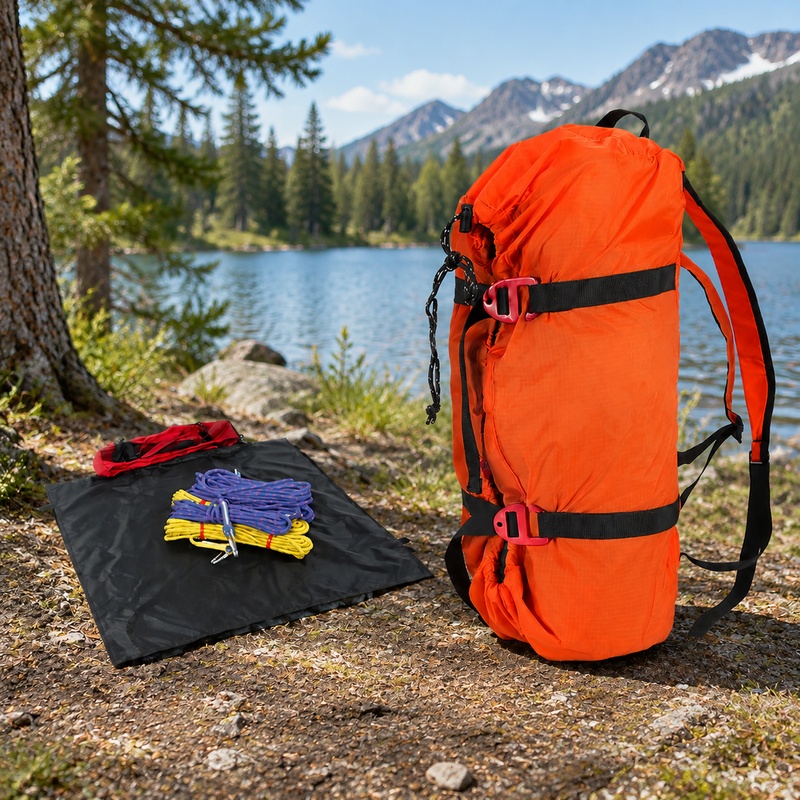 Outdoor Camping Rugs - Rugged Storage Bag with Reinforced Base