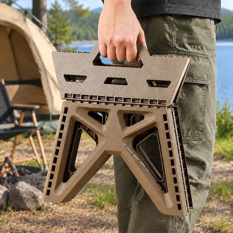 Outdoor Camping Rugs - Portable Folding Seat with Strong Weight