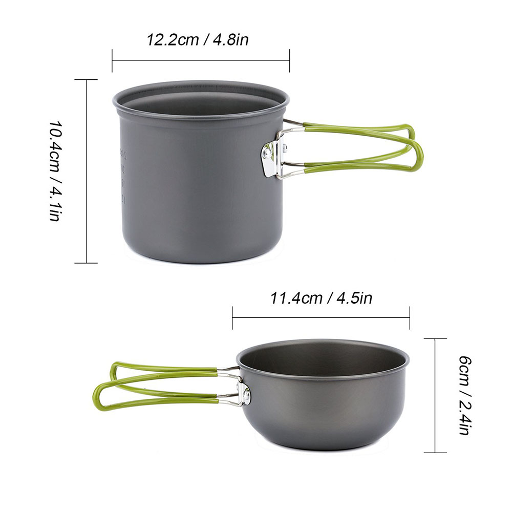 Ultralight Camping Pots Cookwa - đánh giá và giá Outdoor Camping Dining Set