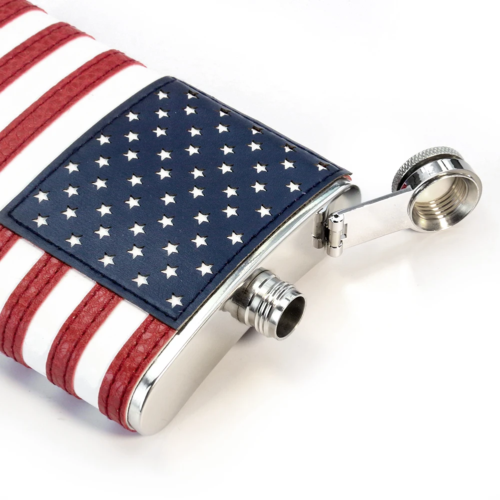 USA Flag  Wine Pot Leather Cov - đánh giá và giá Outdoor Camping Usa
