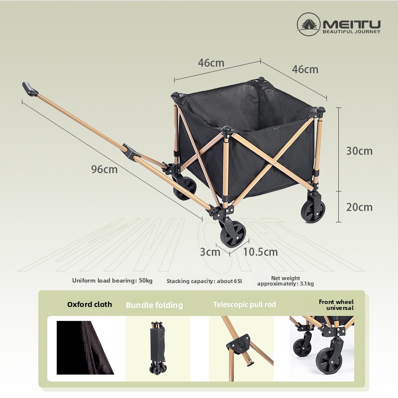 Outdoor Folding Wagon Portable - đánh giá và giá Outdoor Camping Trolley