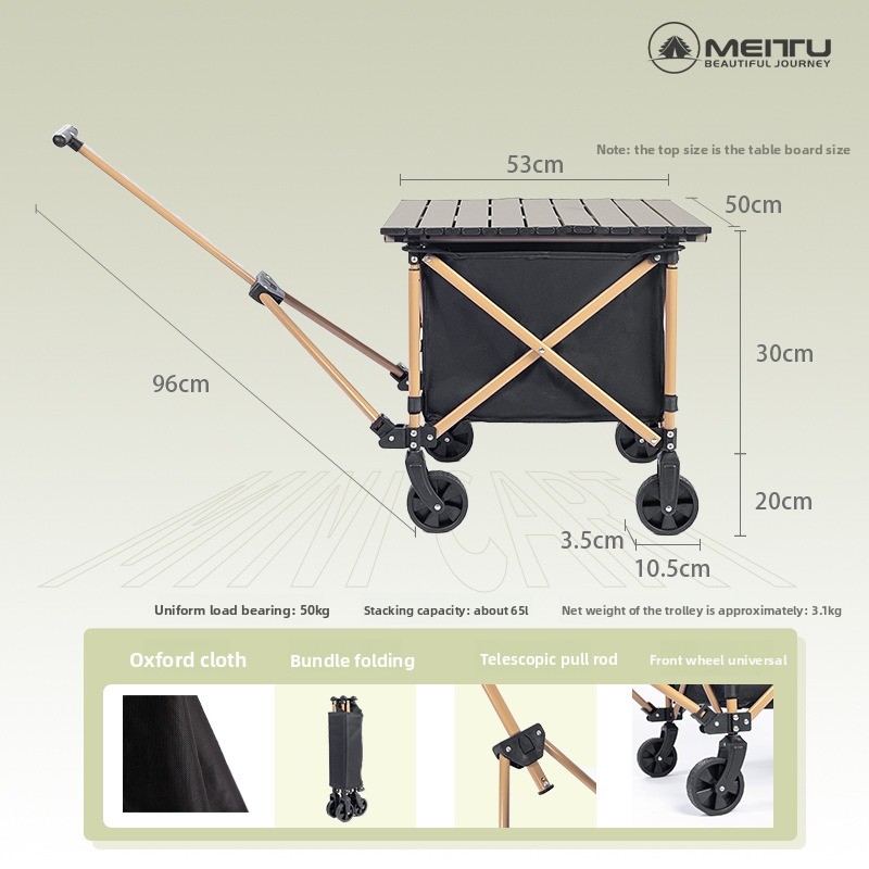 Outdoor Folding Wagon Portable - đánh giá và giá Outdoor Camping Trolley