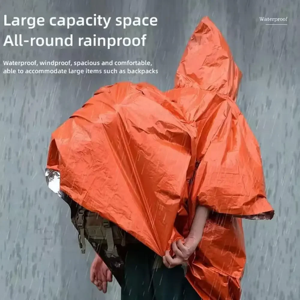Hooded Emergency Rain Poncho W - đánh giá và giá Camping Rain Poncho