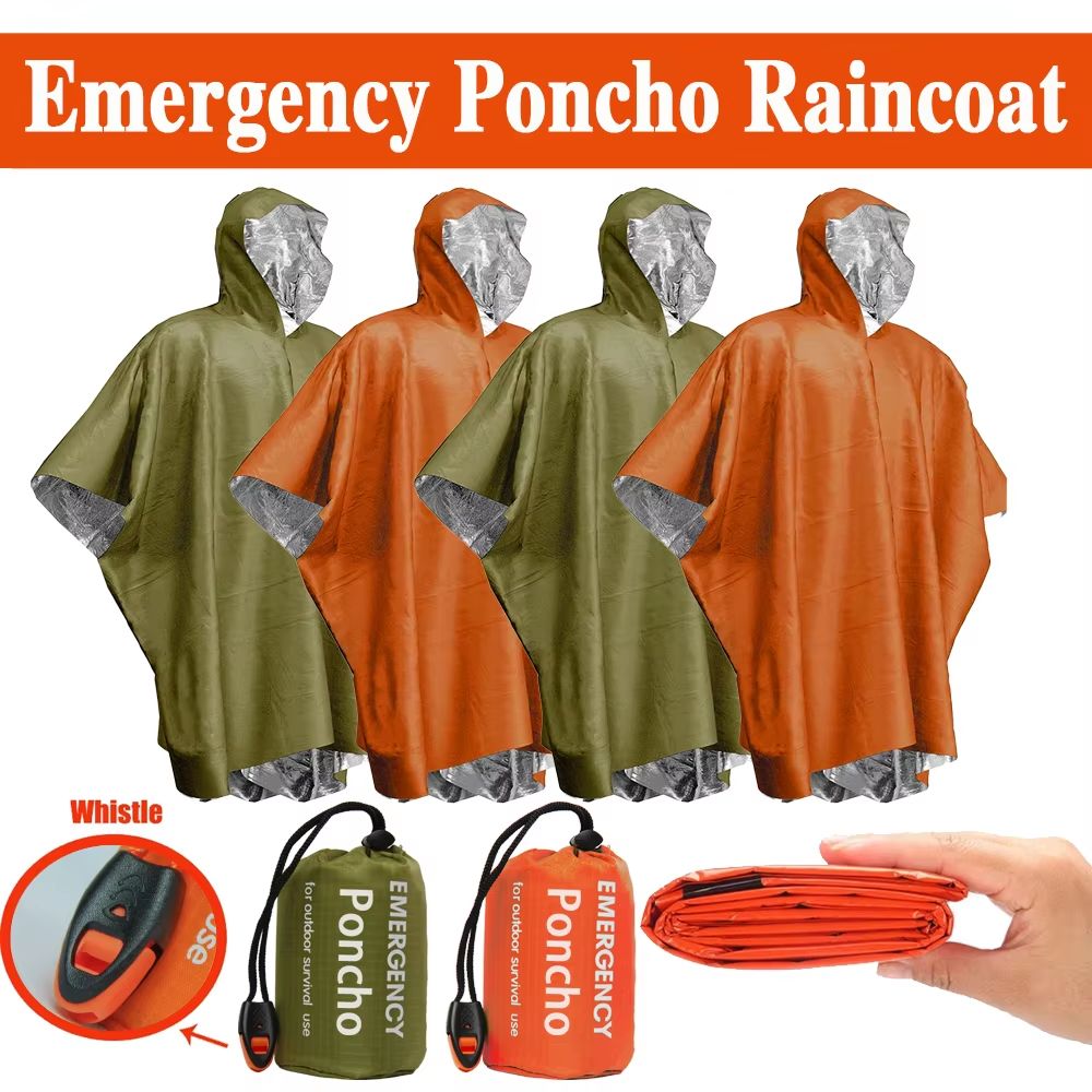 Emergency Rain Poncho Thermal  - đánh giá và giá Camping Rain Poncho